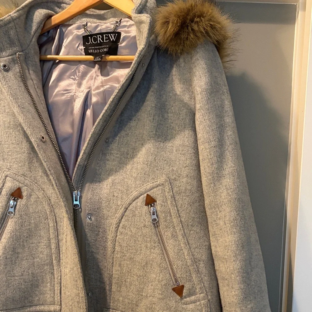 J.Crew Chateau Parka Coat in Italian Stadium-Cloth Wool - Picture 3 of 5